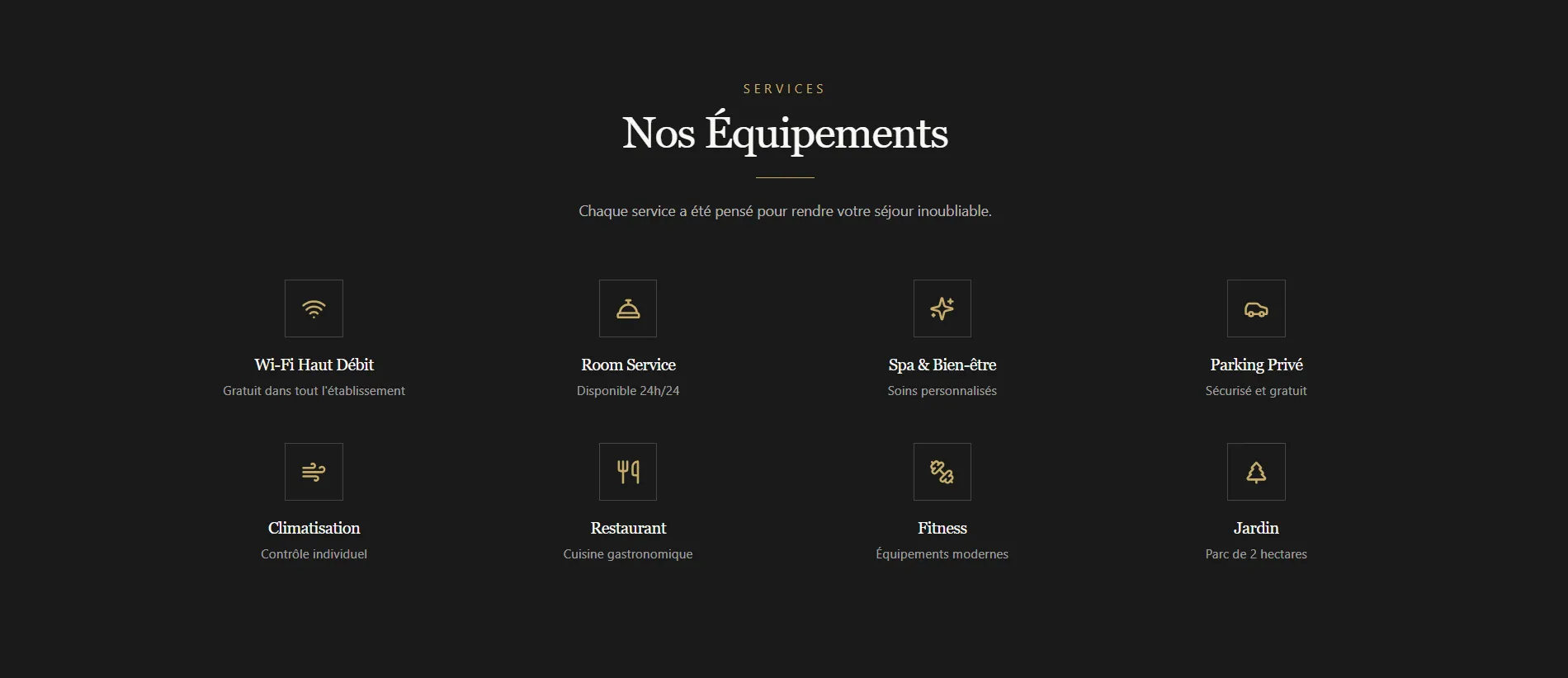Site Vitrine pour un Hôtel 4 Étoiles - Hôtellerie, aperçu 4 du site vitrine, création site web Mons | Digitalova